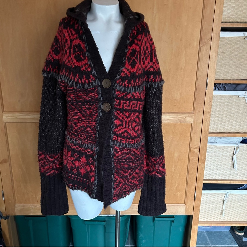 Free People Hooded Knit Cardigan